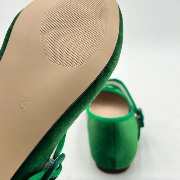 Miss Left  Women Bowknots Ankle Strap Mary Jane Classic Closed Round Toe Ballet