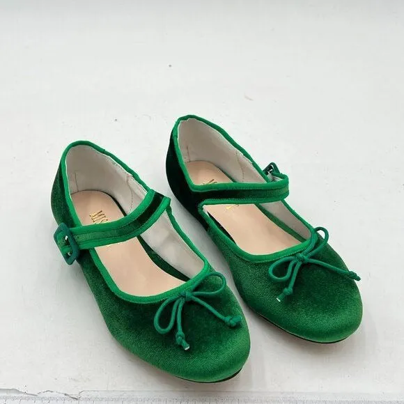 Miss Left  Women Bowknots Ankle Strap Mary Jane Classic Closed Round Toe Ballet