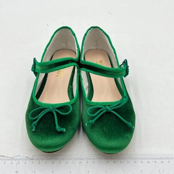 Miss Left  Women Bowknots Ankle Strap Mary Jane Classic Closed Round Toe Ballet