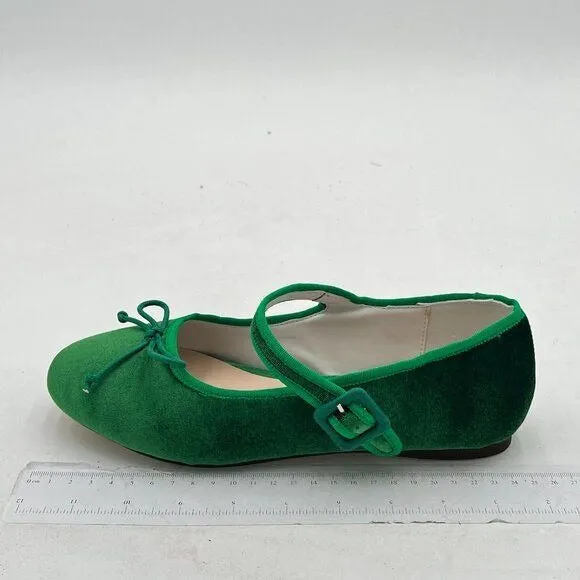 Miss Left  Women Bowknots Ankle Strap Mary Jane Classic Closed Round Toe Ballet