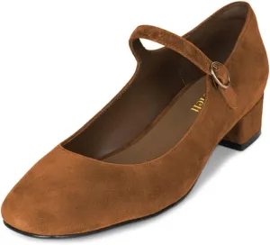 miss left Women's Classic Closed Round Toe Mary Jane Pumps Adjustable Strap Block Low Heel Cute Casual Shoes Size 4-16 US