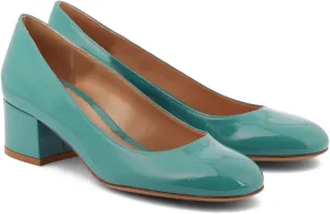 MOOMMO Women's Classic Chunky Block Heel Suede Pumps Round Closed Toe Slip On 2" Low Thick Heels Dress Shoes Matte Patent Leather Spring Fashion Office Work Pump Basic Shoe Elegant Wedding 4-11 M US