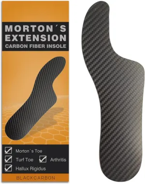 Morton's Extension Orthotic,Carbon Fiber Insole,Rigid Foot Support Insert for Morton's Toe,Turf Toe,Hallux Rigidus,Arthritis,1 Piece 24.5cm(Men Size 8/Women 9)