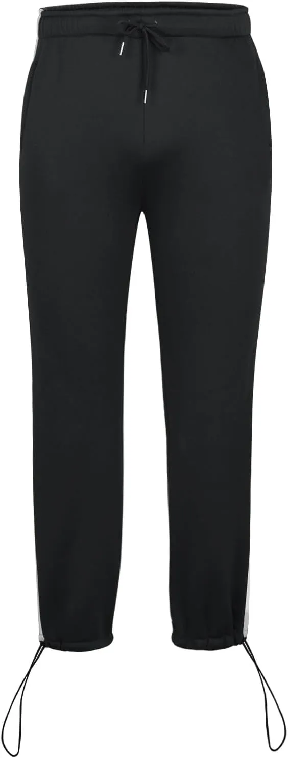 Muscularfit Mens Casual Pants Stretch Waist Big and Tall Athletic Sweatpants with Pockets Lightweight Solid Lounge Fall Pants