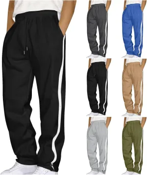 Muscularfit Mens Casual Pants Stretch Waist Big and Tall Athletic Sweatpants with Pockets Lightweight Solid Lounge Fall Pants