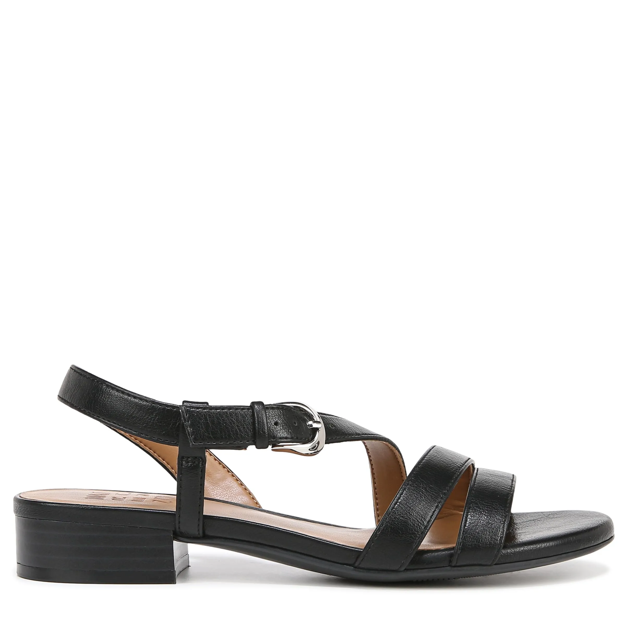 Naturalizer Womens Hilma Strappy Flat Dress Sandal Black 6 M
