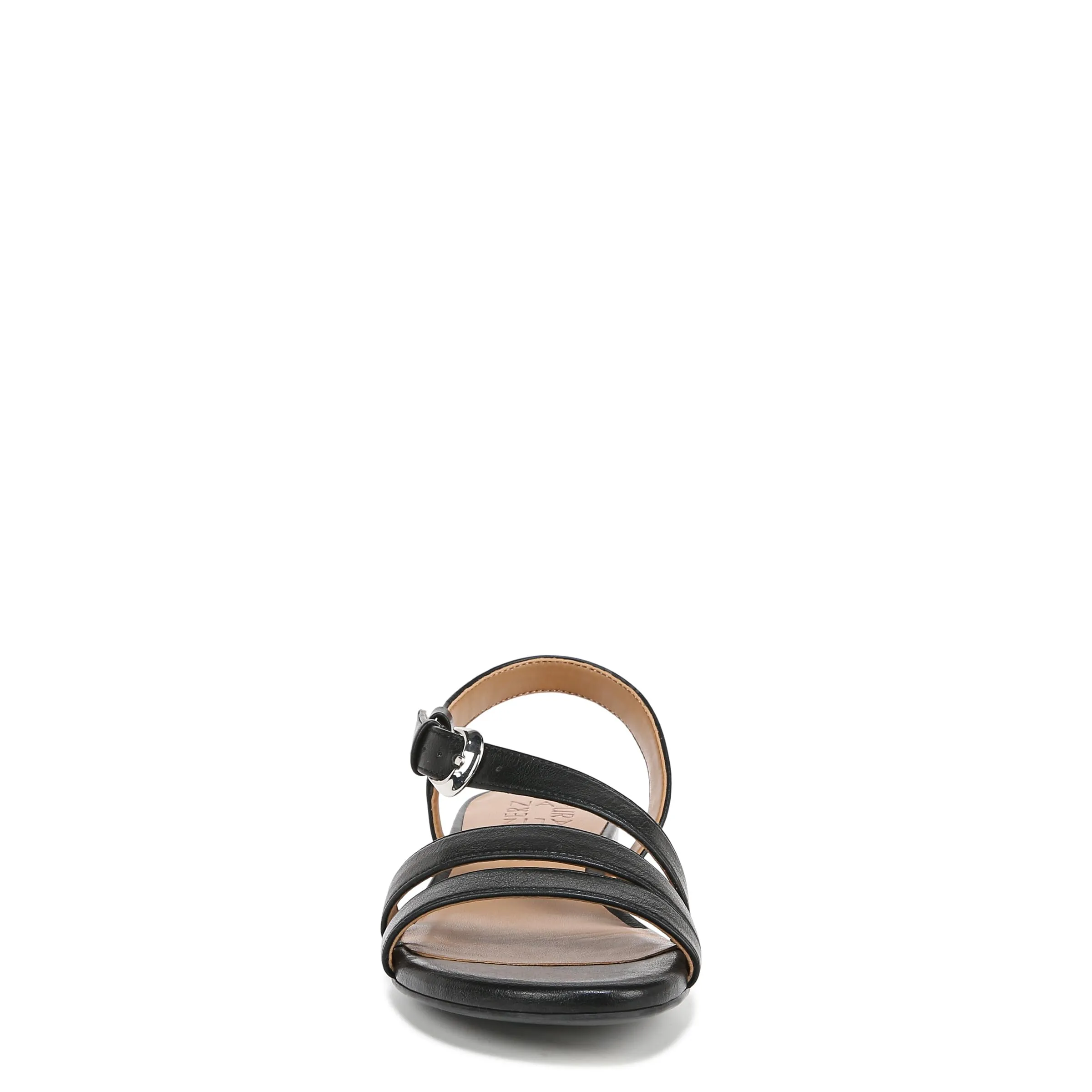 Naturalizer Womens Hilma Strappy Flat Dress Sandal Black 6 M