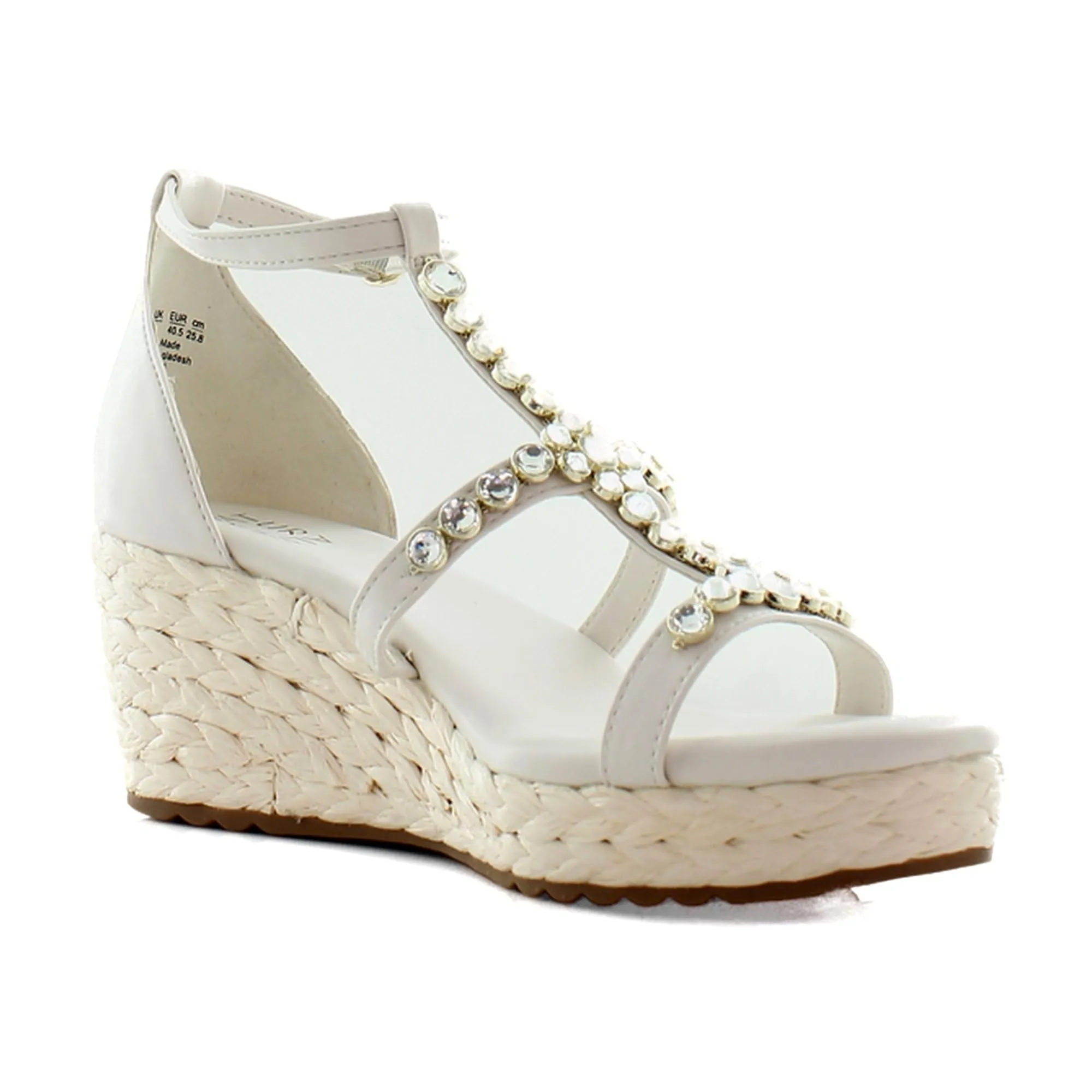 Naturalizer Womens Serena Strappy Wedge Sandal Warm White 8.5 M