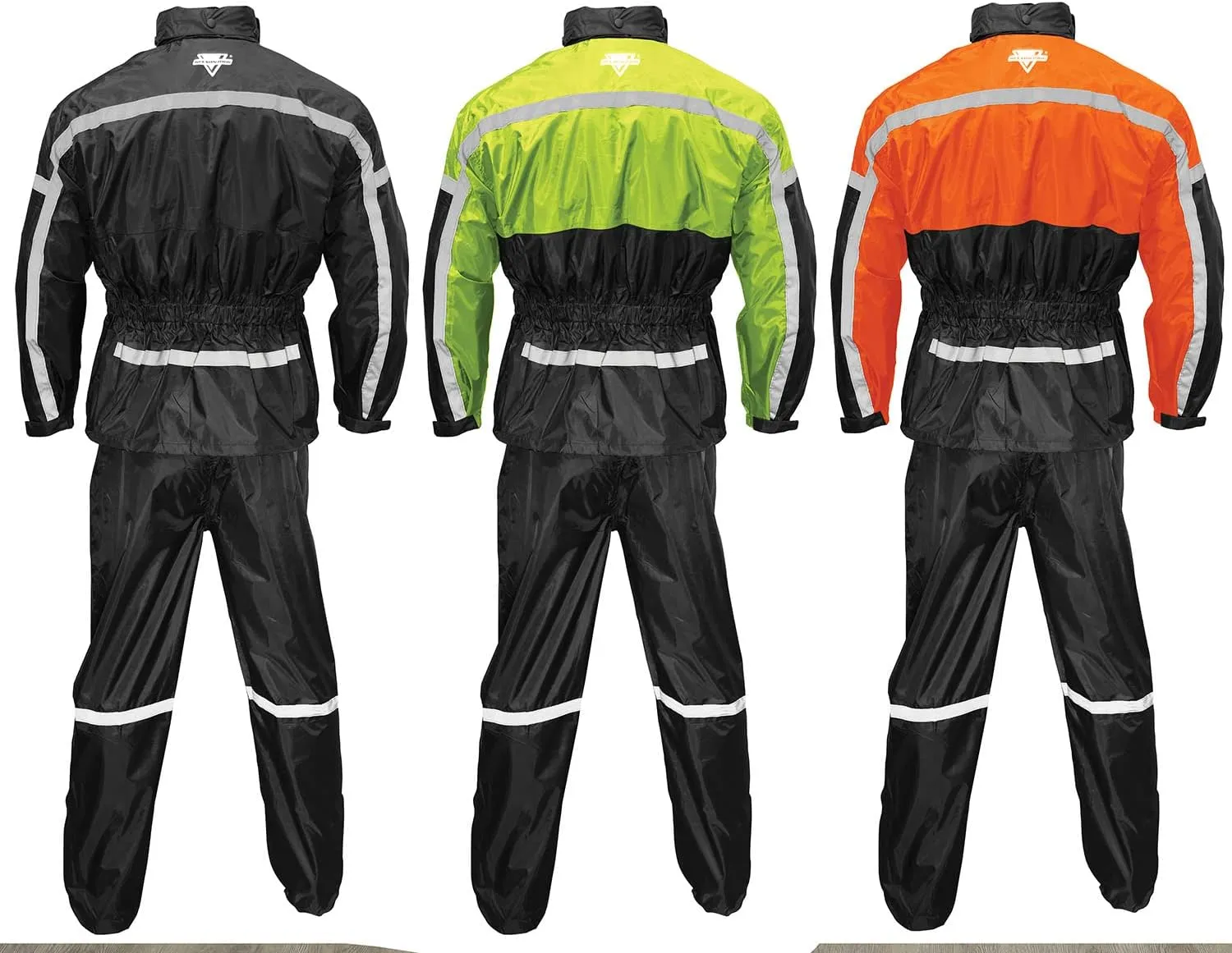 Nelson Rigg Stormrider Rain Suit; 100% Waterproof, Pants and Jacket Included with Reflective Striping (Hi-Vis Yellow/Black, Medium)