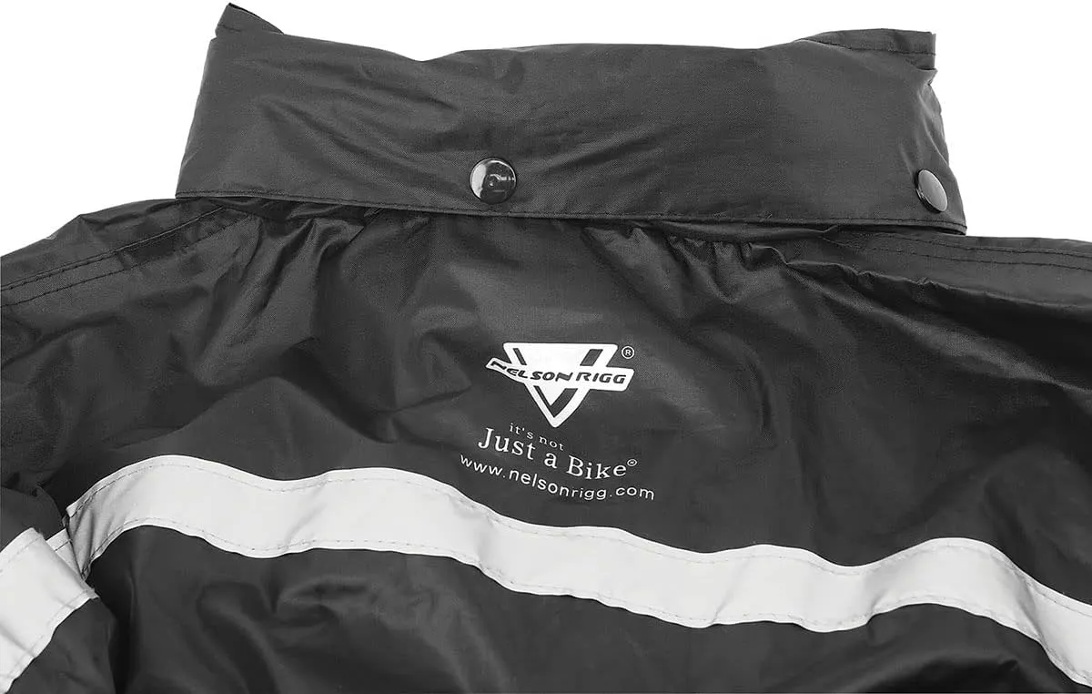 Nelson Rigg Stormrider Rain Suit; 100% Waterproof, Pants and Jacket Included with Reflective Striping (Hi-Vis Yellow/Black, Medium)