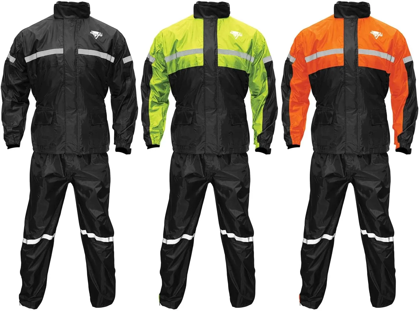 Nelson Rigg Stormrider Rain Suit; 100% Waterproof, Pants and Jacket Included with Reflective Striping (Hi-Vis Yellow/Black, Medium)