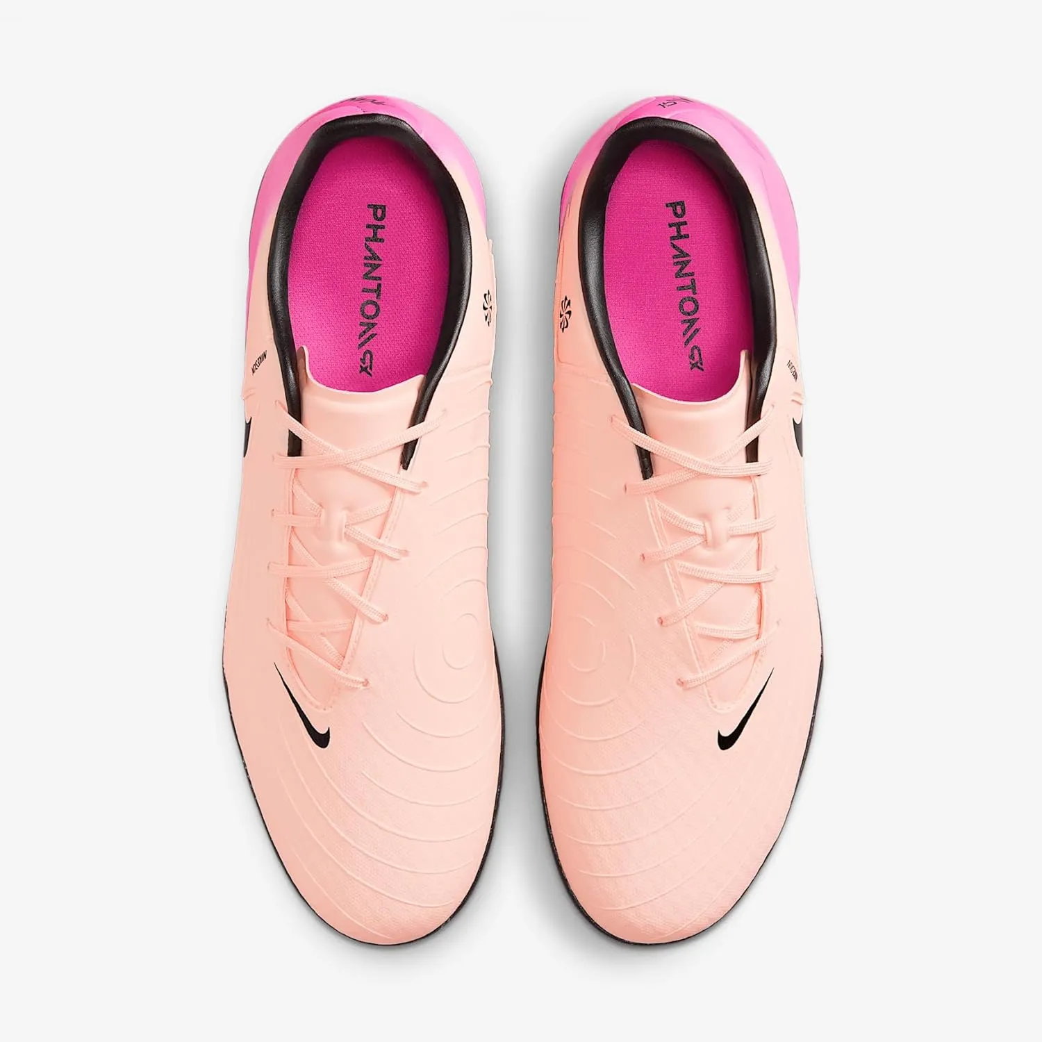 Nike Phantom GX 2 Academy IC Low-Top Soccer Shoes (FJ2581-800, Crimson Tint/Pink Blast/Black)