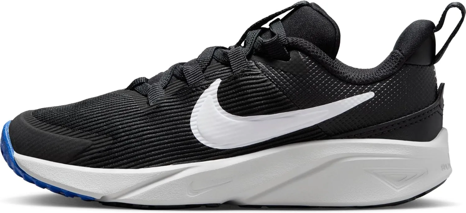 Nike Star Runner 4 Little Kids' Shoes (DX7614-006, Black/Astronomy Blue/Photon Dust/White) Size 1