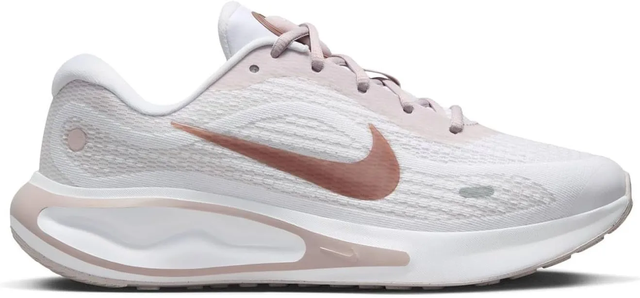 Nike Women's Journey Running Shoes, White/Platinum Violet/Smokey Mauve, 6.5 M