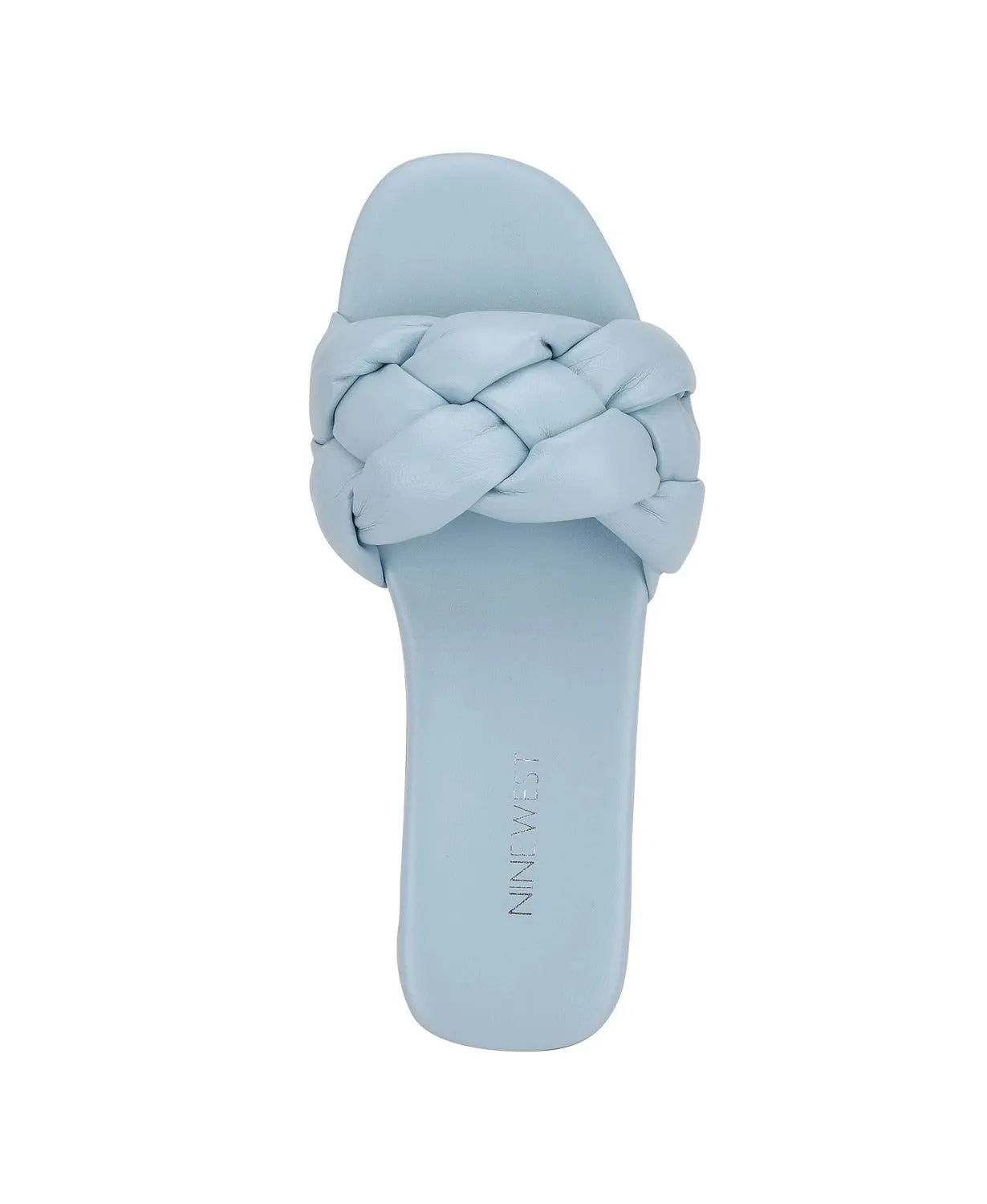 Nine Minimalist West Sandals Open Rounded 3 Light Slide Braided Outstanding support Faux Blue Toe Lula Leather