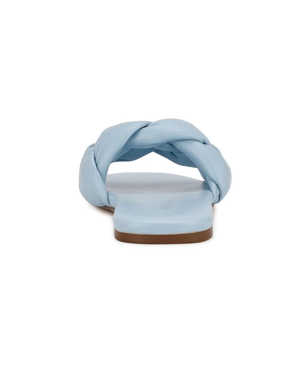 Nine Minimalist West Sandals Open Rounded 3 Light Slide Braided Outstanding support Faux Blue Toe Lula Leather