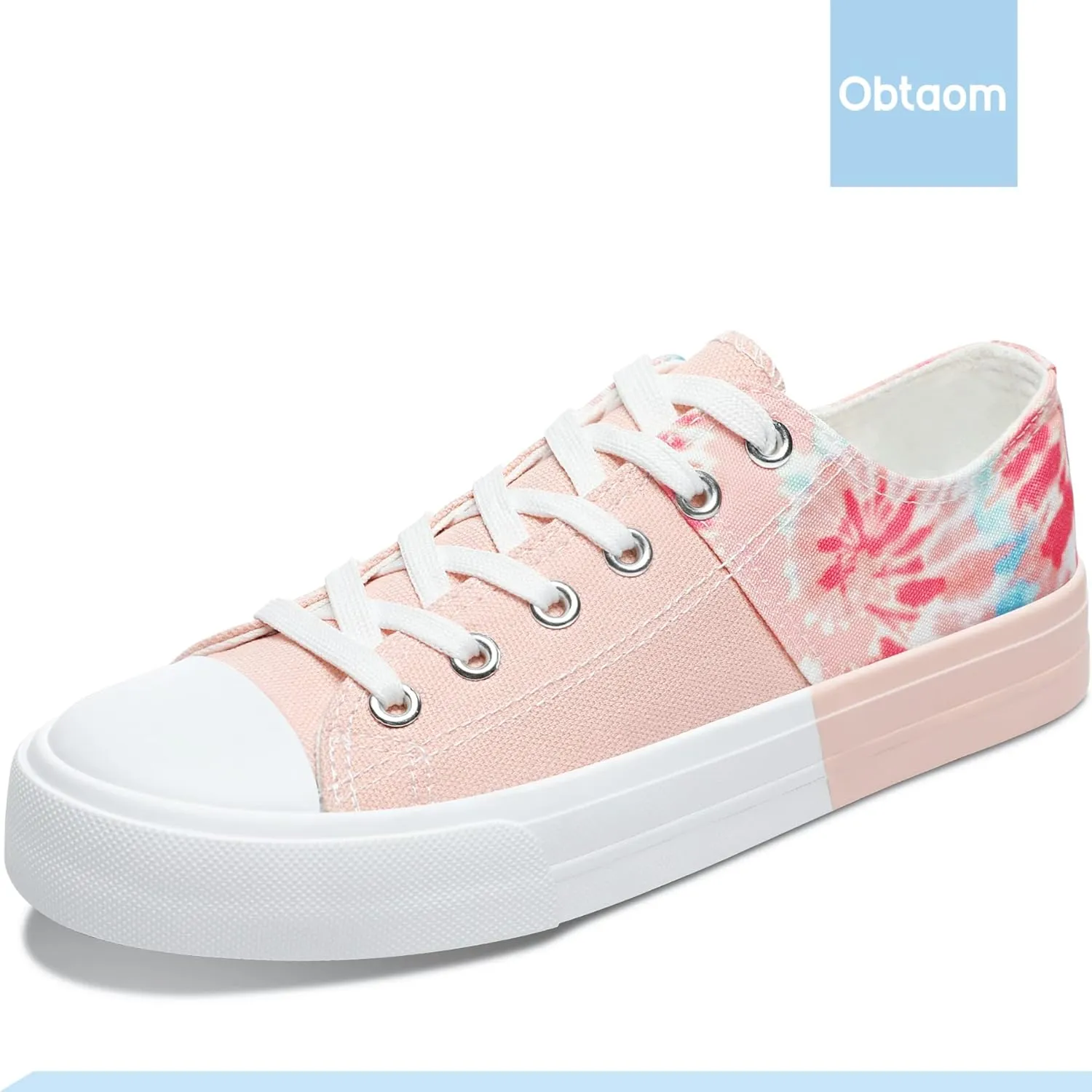 Obtaom Unisex Canvas Shoes Low Top Fashion Sneakers Slip on Walking Shoe