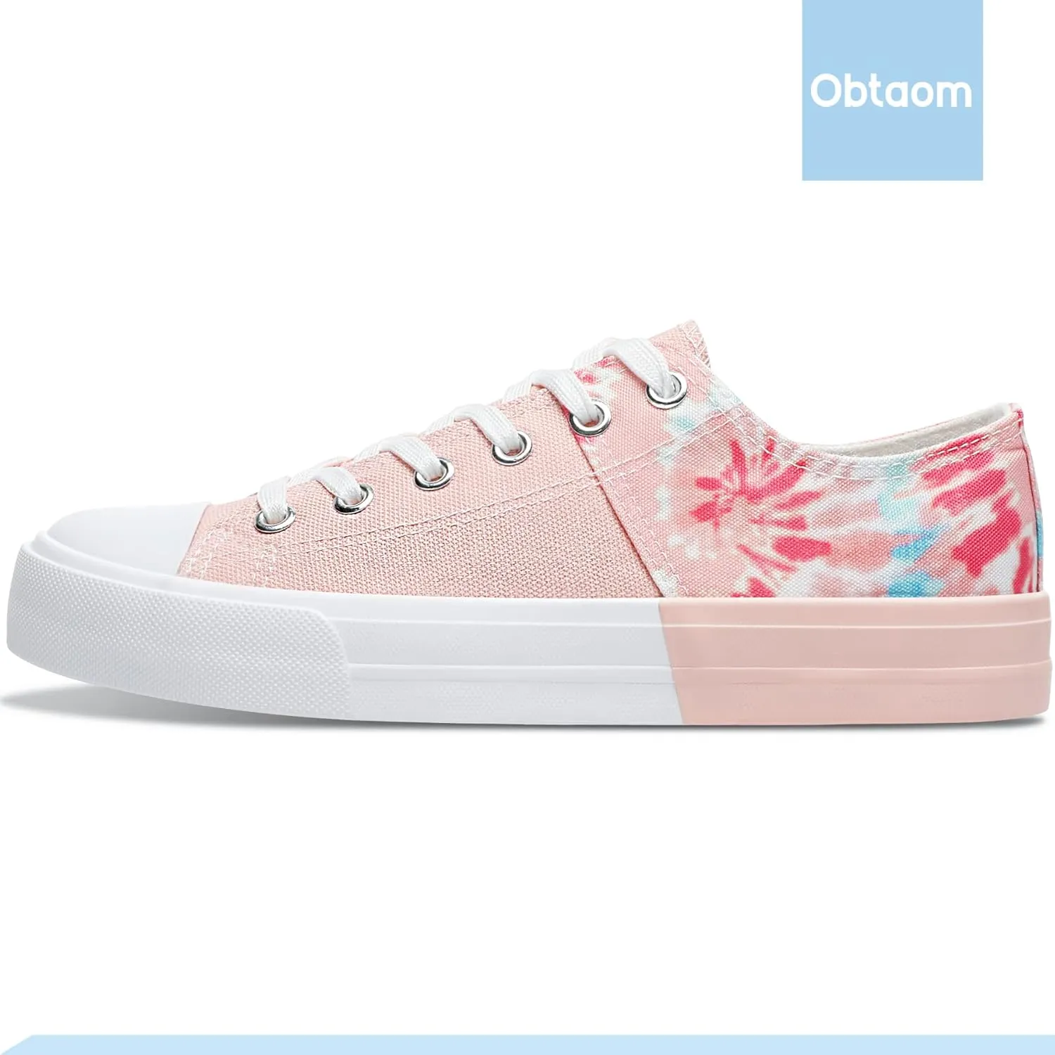 Obtaom Unisex Canvas Shoes Low Top Fashion Sneakers Slip on Walking Shoe
