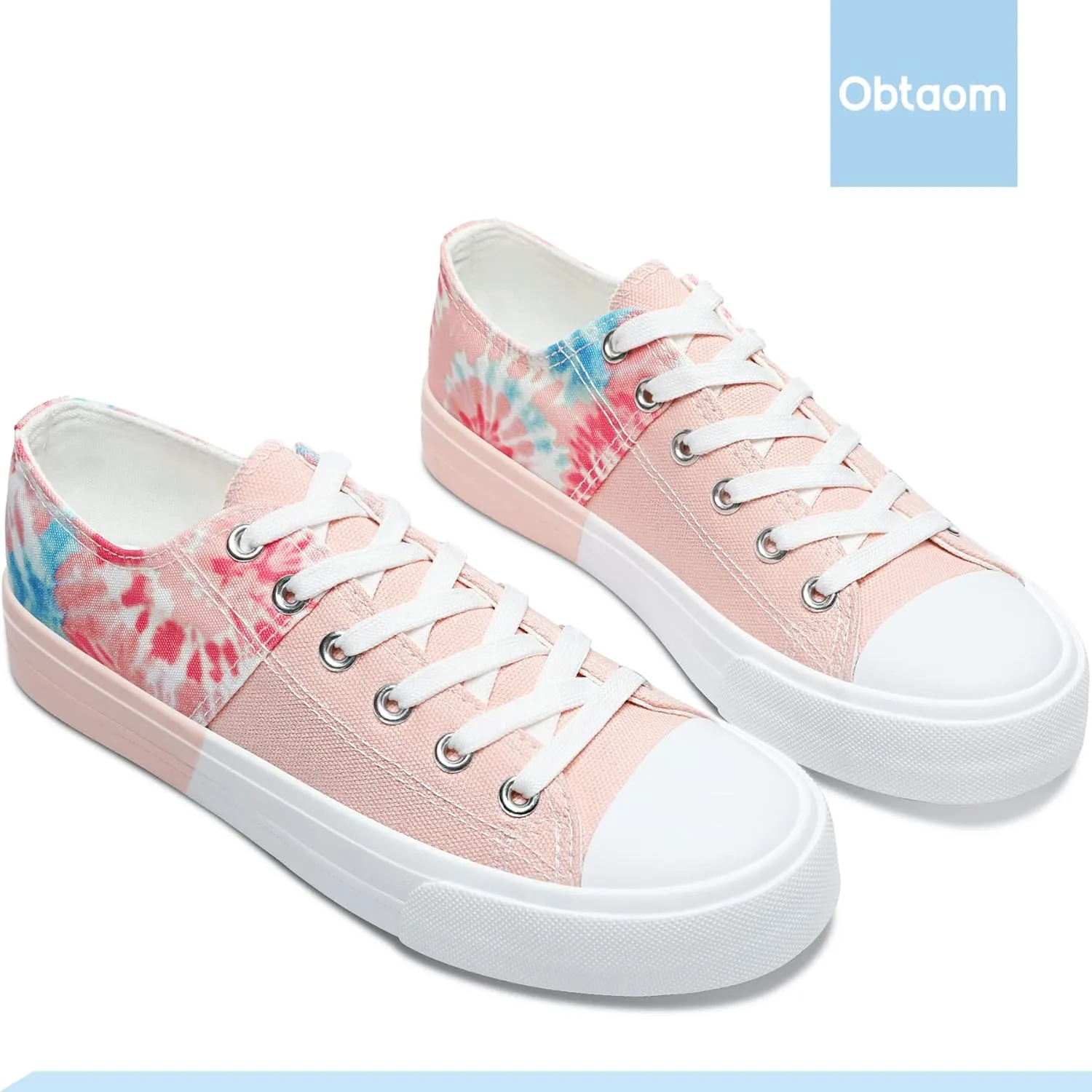Obtaom Unisex Canvas Shoes Low Top Fashion Sneakers Slip on Walking Shoe