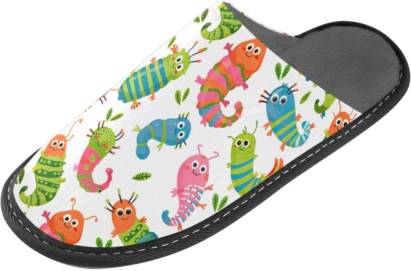 ODAWA Zebra Yellow Male Shoe House Slippers Memory Foam Plush Mens Slip on House Shoes