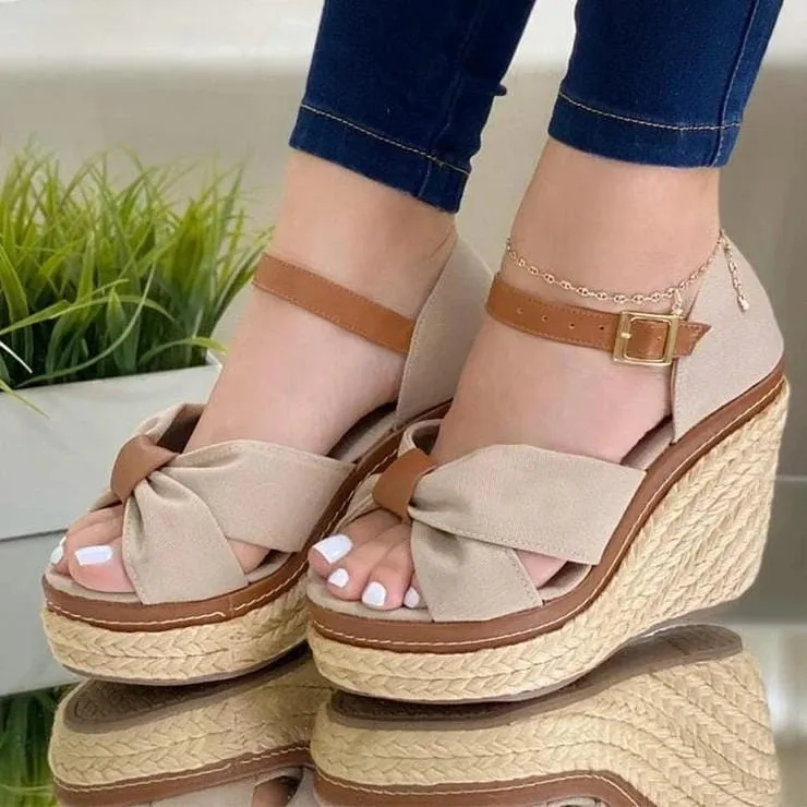 Olivia™  Women's Fashion Buckle Wedge Sandals