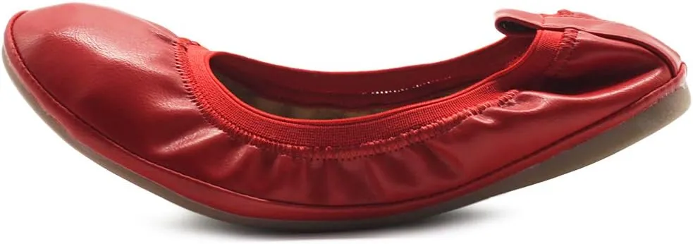 Ollio Women's Shoe Collar Shoe Pull Tab Comfort Ballet Flat