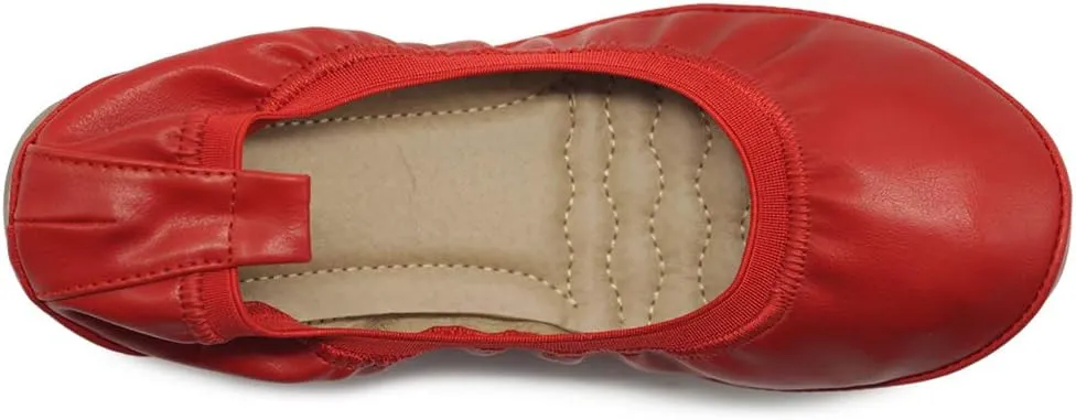 Ollio Women's Shoe Collar Shoe Pull Tab Comfort Ballet Flat