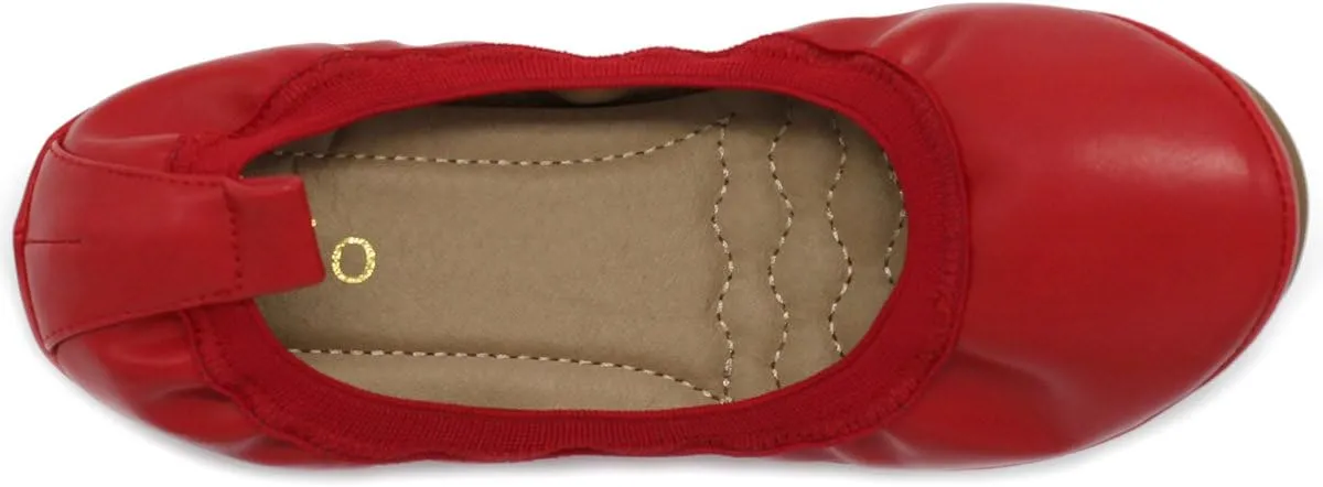 Ollio Women's Shoe Collar Shoe Pull Tab Comfort Ballet Flat