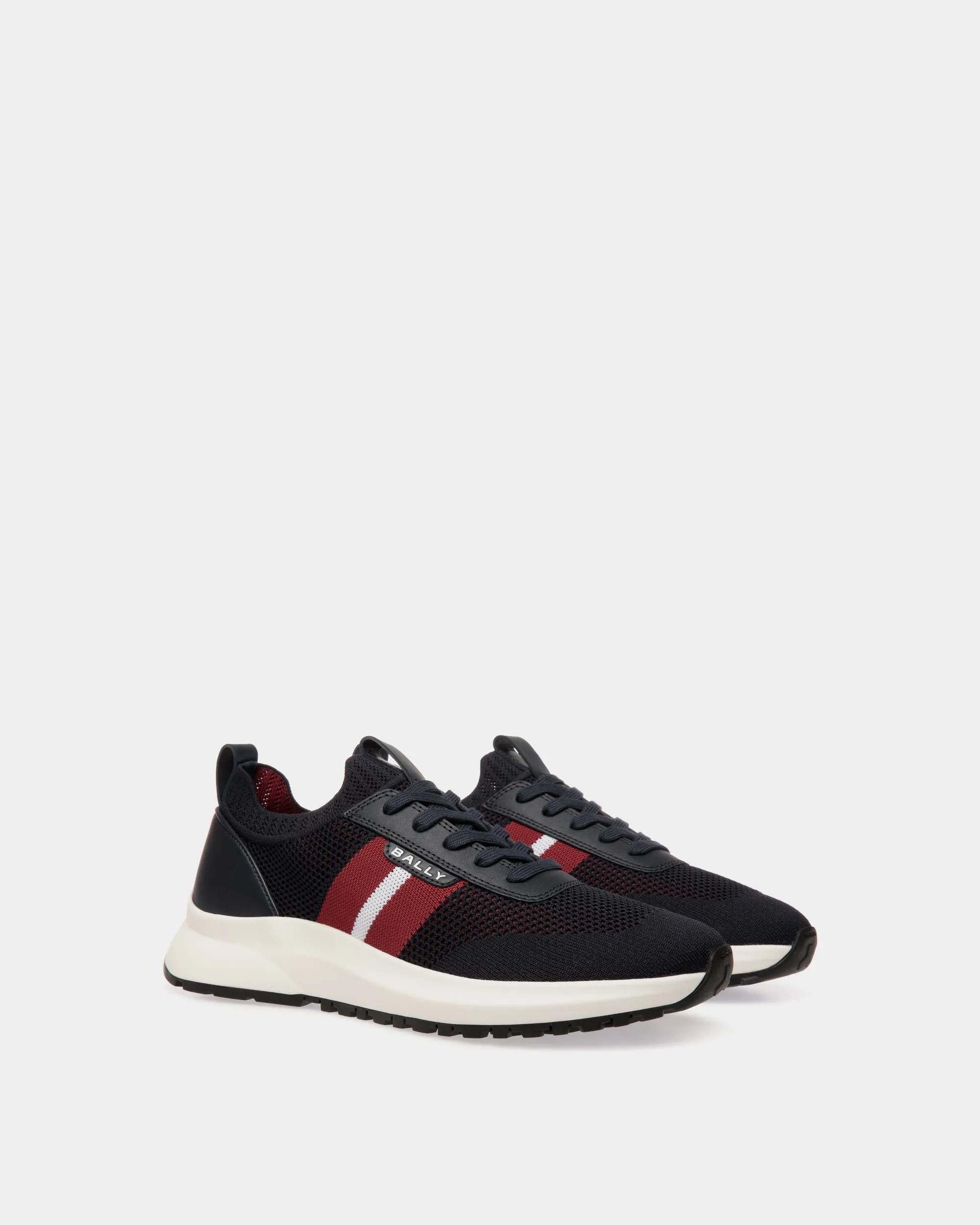 Outline Sneaker in Navy Blue Knit