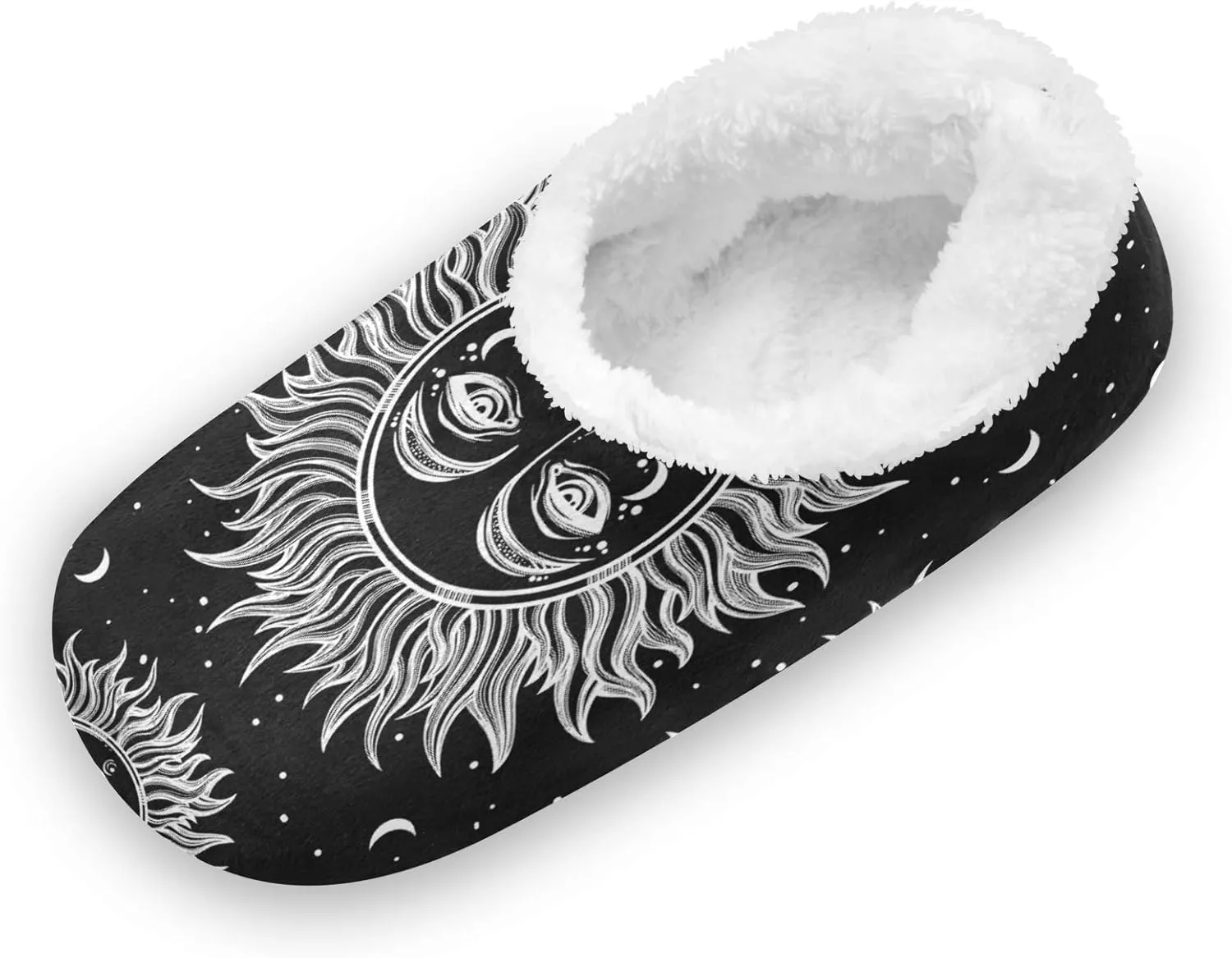 Oyihfvs Unisex Fuzzy House Slippers Memory Foam Warm Slip Shoes Fur Lining M-XXL