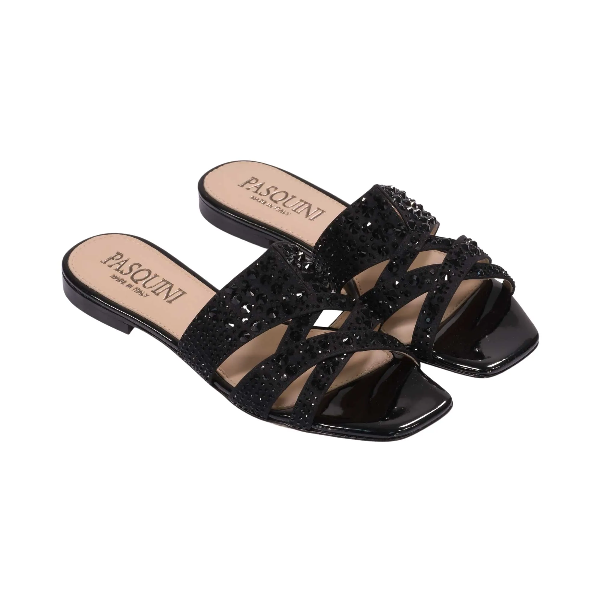 Pasquini Women's Flat Leather Flat Sandal