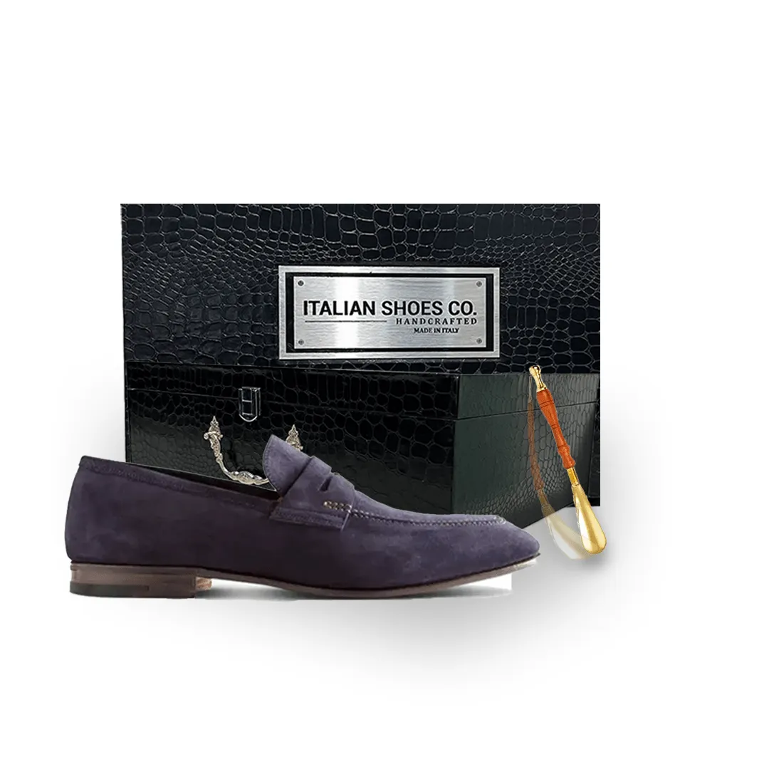 Penny Loafer in Suede Leather
