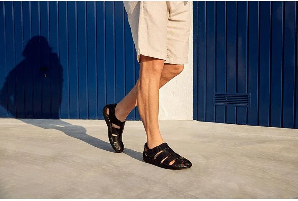 PIKOLINOS Flat Sandals Leather Tarifa for Man