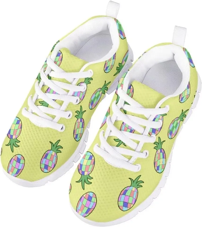 PinUp Angel Cute Sneakers for Girls Breathable Non-Slip Casual Kids Shoe for Back to School