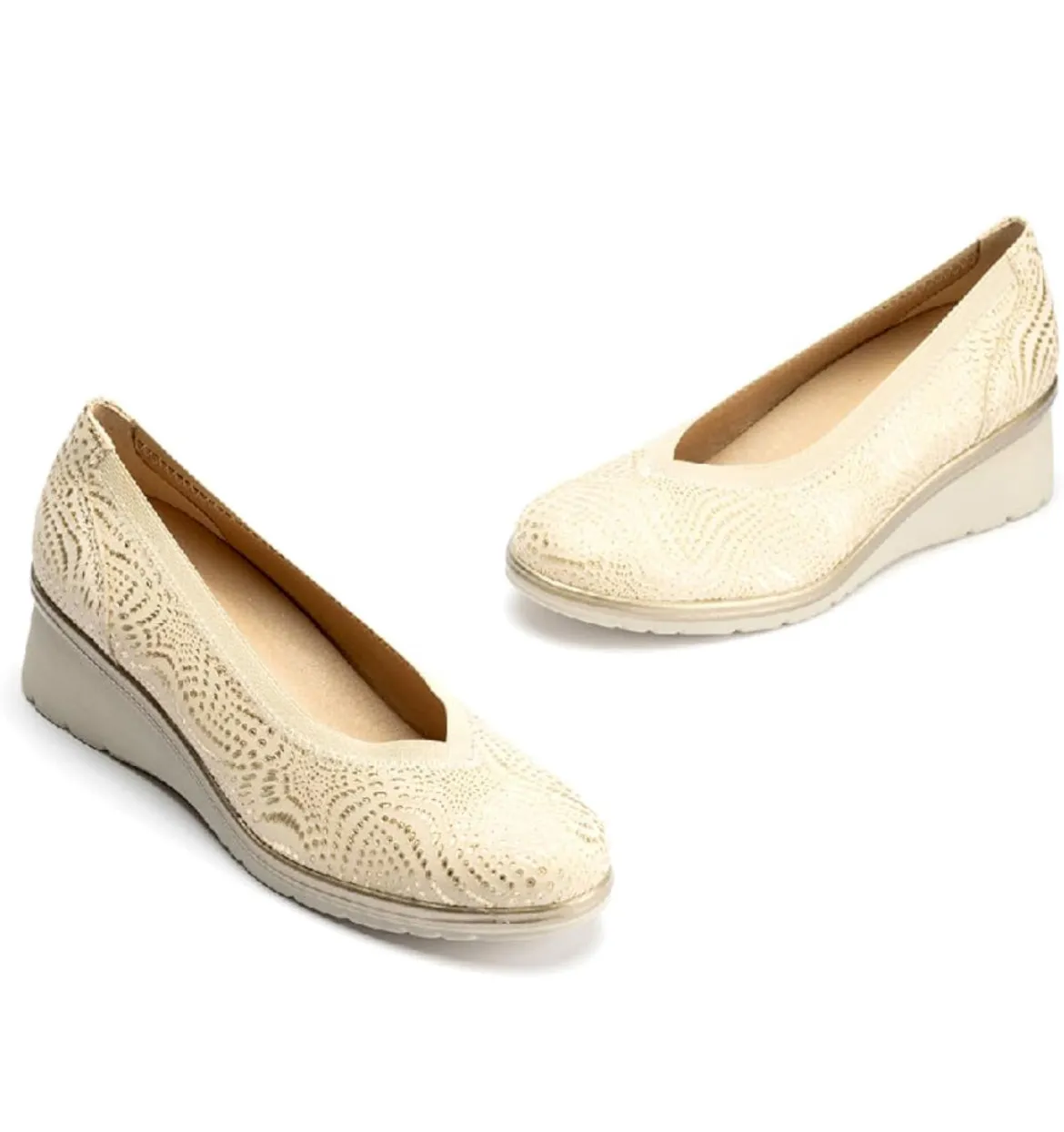 Pitillos Ladies Slip On Wedge Shoe