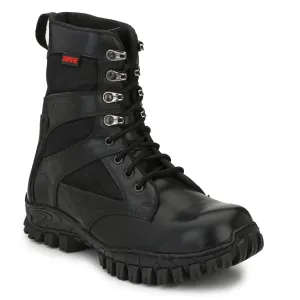 Pure Leather Steel Toe Safety Shoe , R505 Boots For Men  (Black)