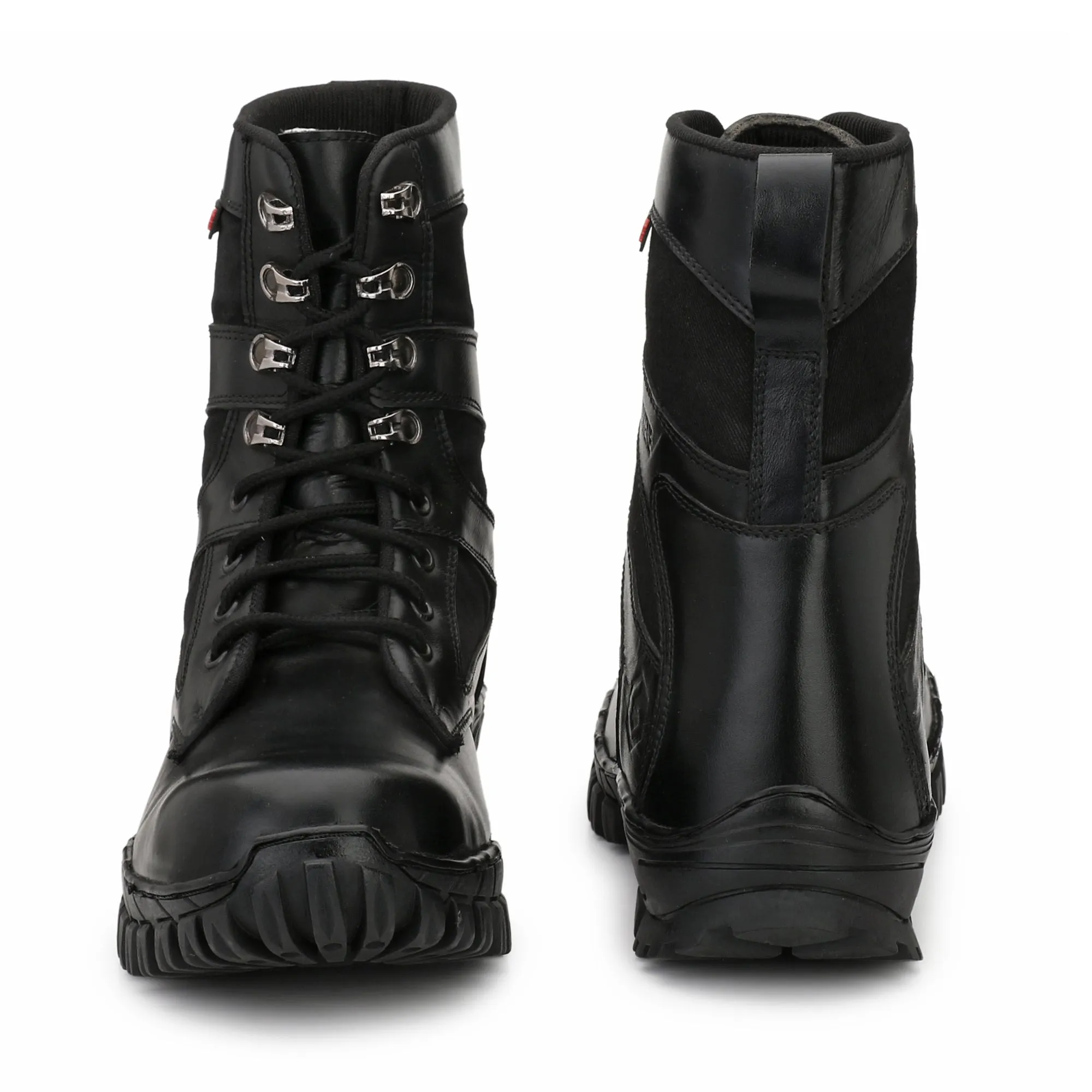 Pure Leather Steel Toe Safety Shoe , R505 Boots For Men  (Black)