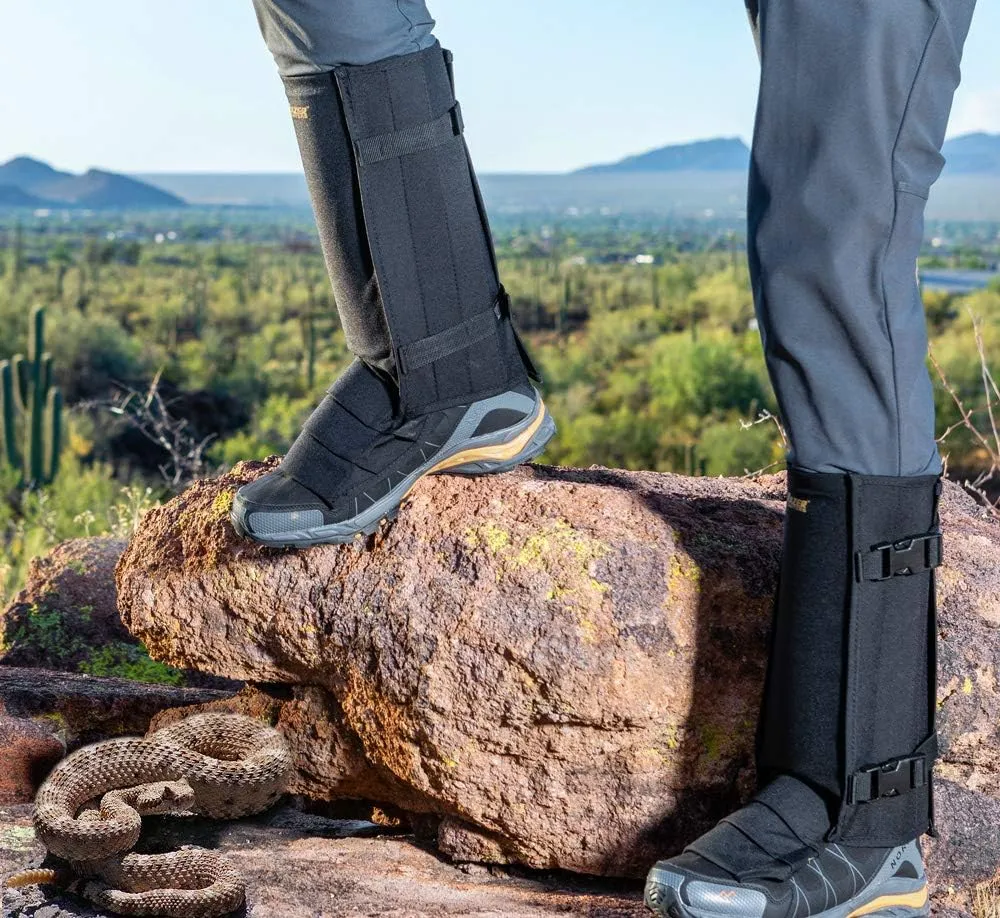 Razer Snake Gaiters for Hiking, Hunting - Snake Bite Protection Guards for Legs with Carry Bag, Heavy Duty, Adjustable Lightweight Flexible Design fits Men, Women - Lab Tested in USA
