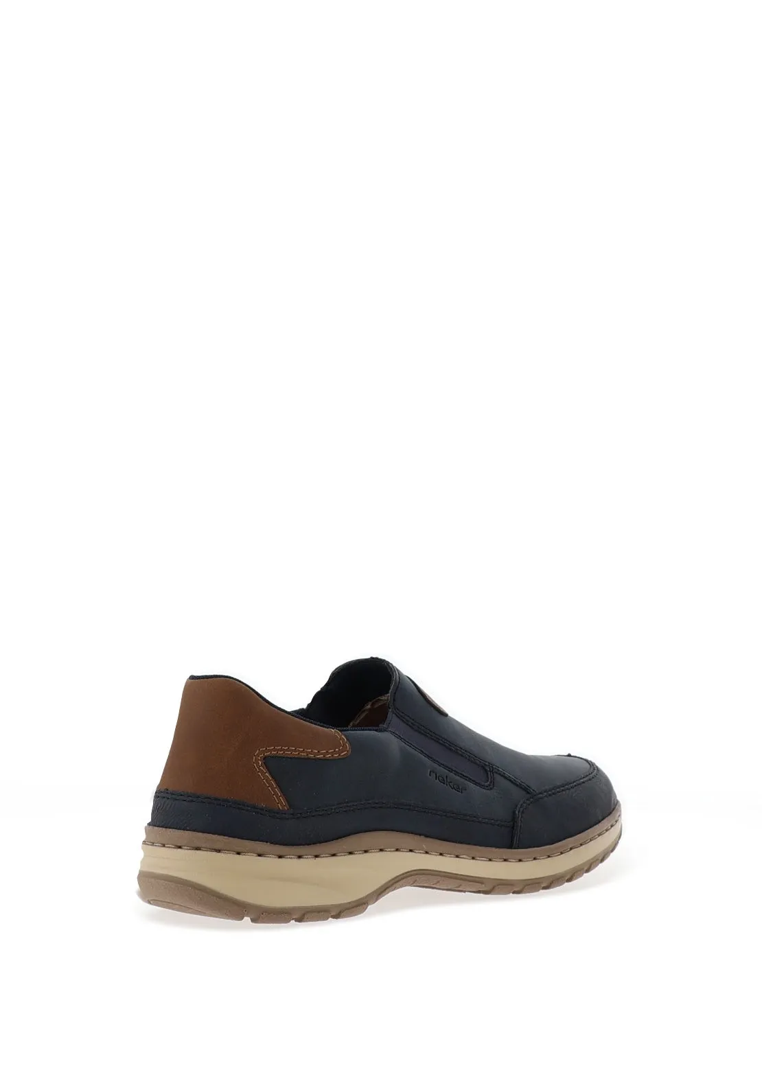 Rieker Men’s Slip-On Shoes, Blue Marine