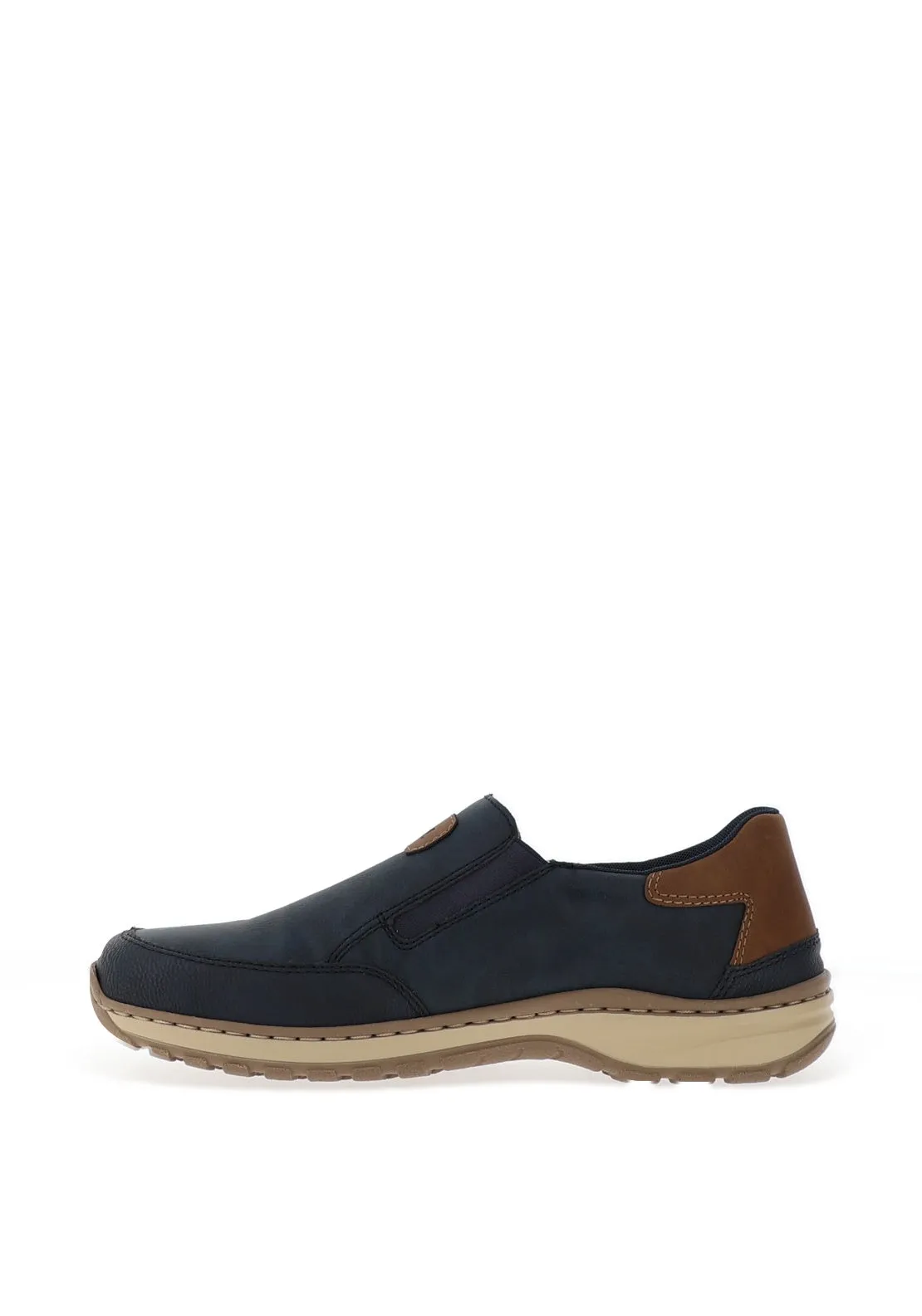 Rieker Men’s Slip-On Shoes, Blue Marine
