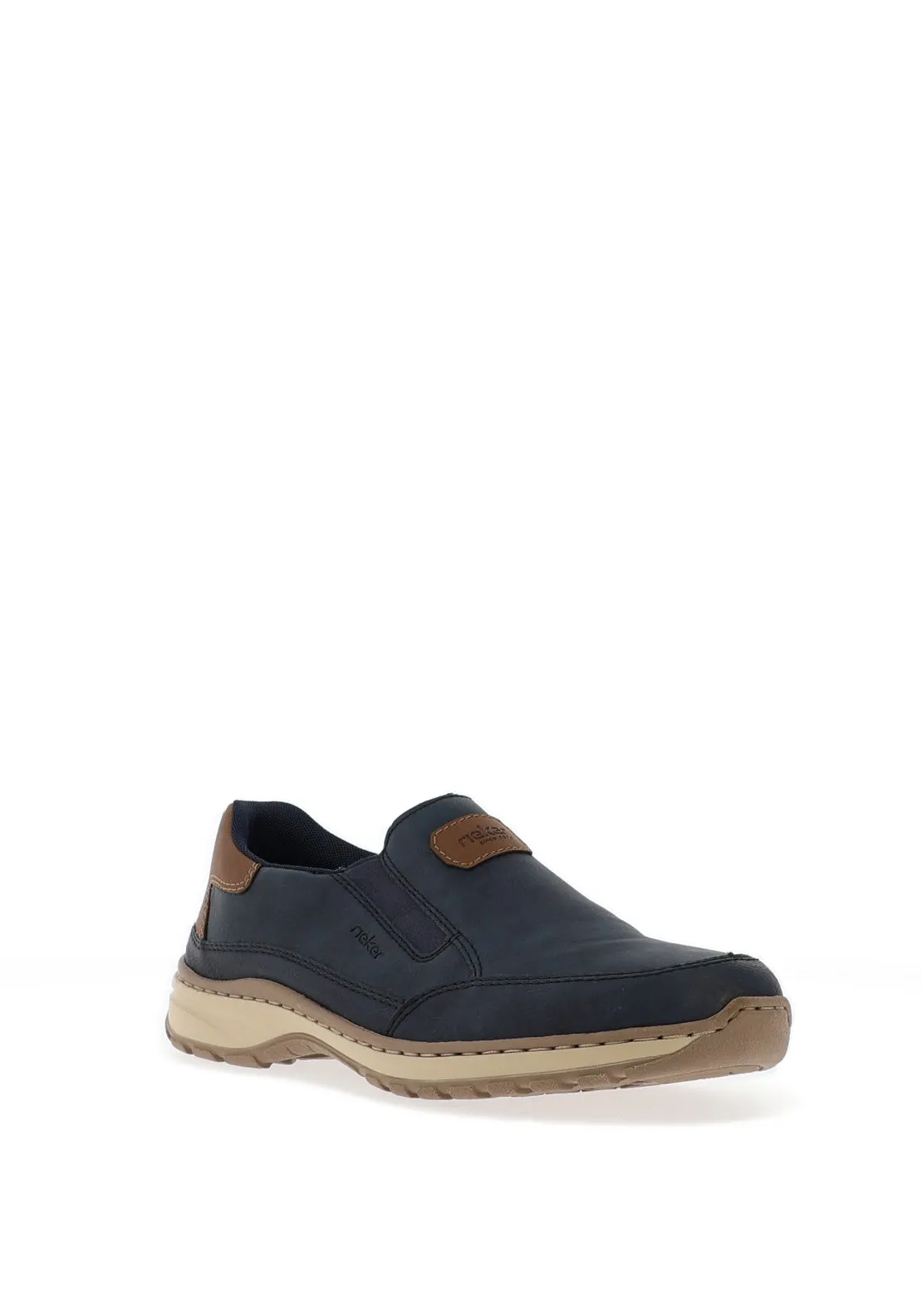 Rieker Men’s Slip-On Shoes, Blue Marine