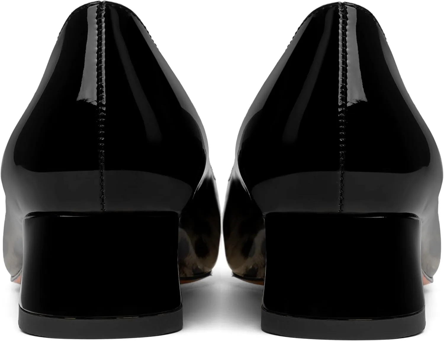 ROSERWISH Womens Patent Casual Work Comfortable Pointed Toe Slip On Chunky Low Heel Pumps Dress Shoes 1.5 Inch