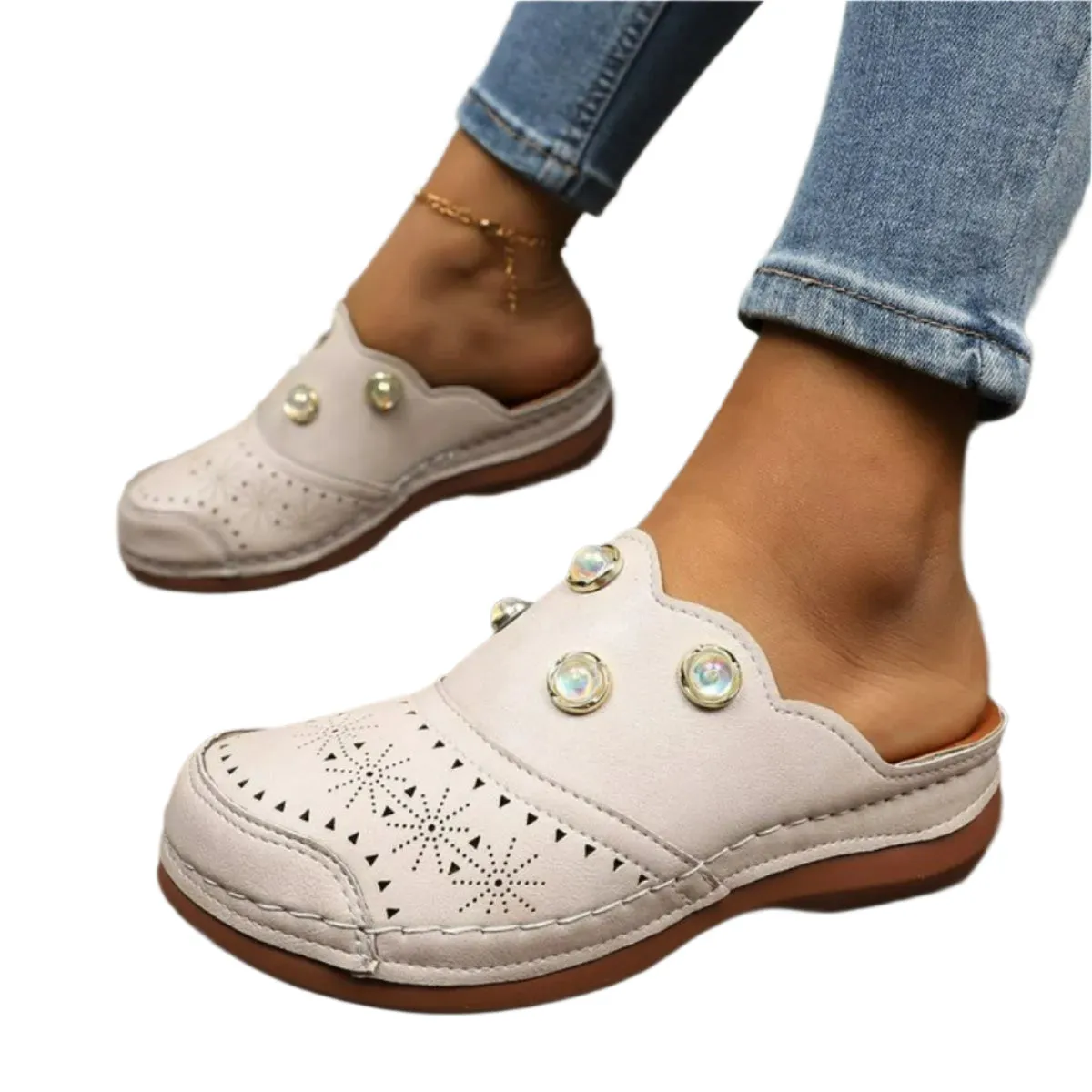 Round Toe Platform Slip-Ons