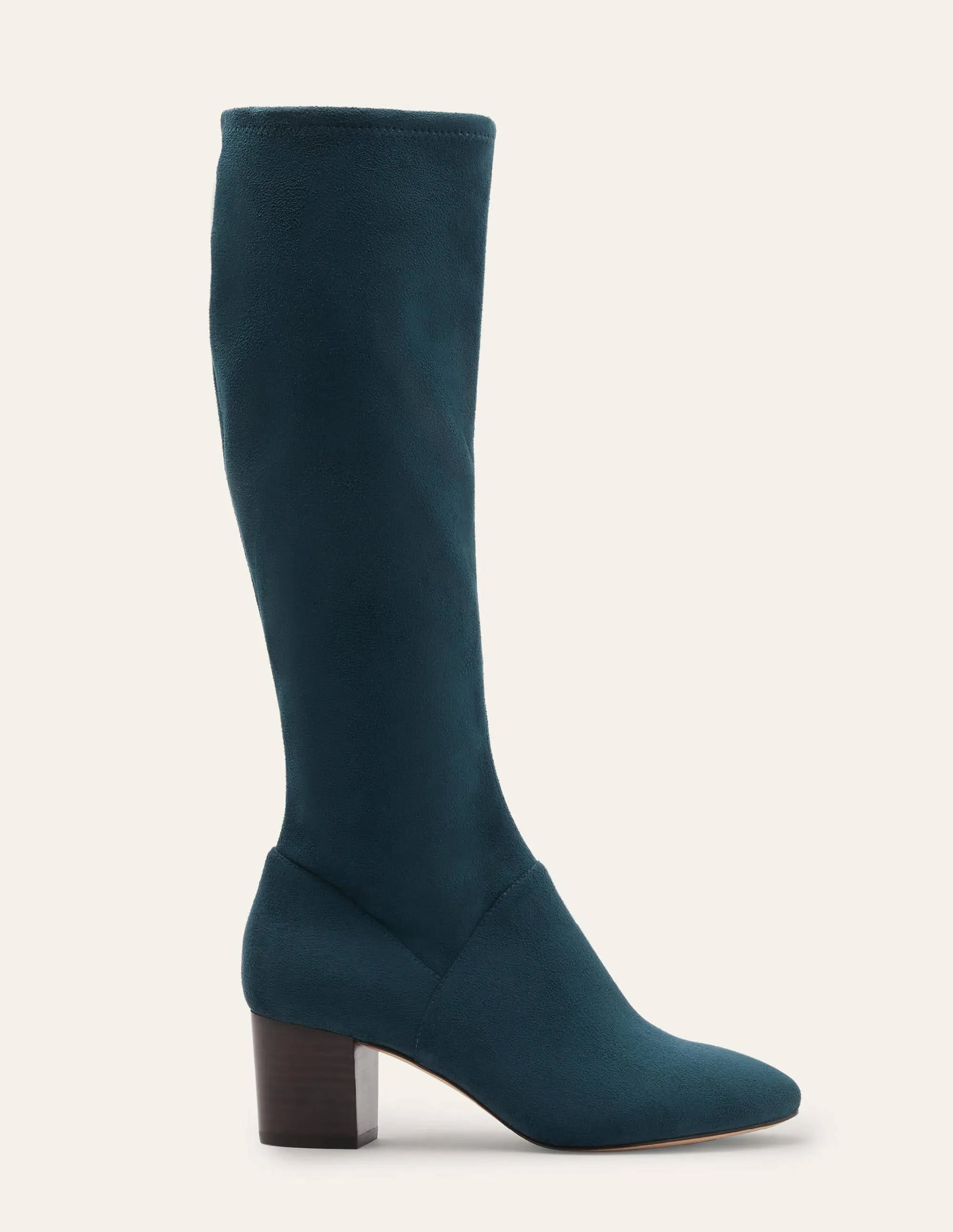 Round Toe Stretch Boots-Seaweed