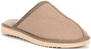 Roundtree & Yorke Men's Thermal Machine Washable Slippers Fossil Large 11-12