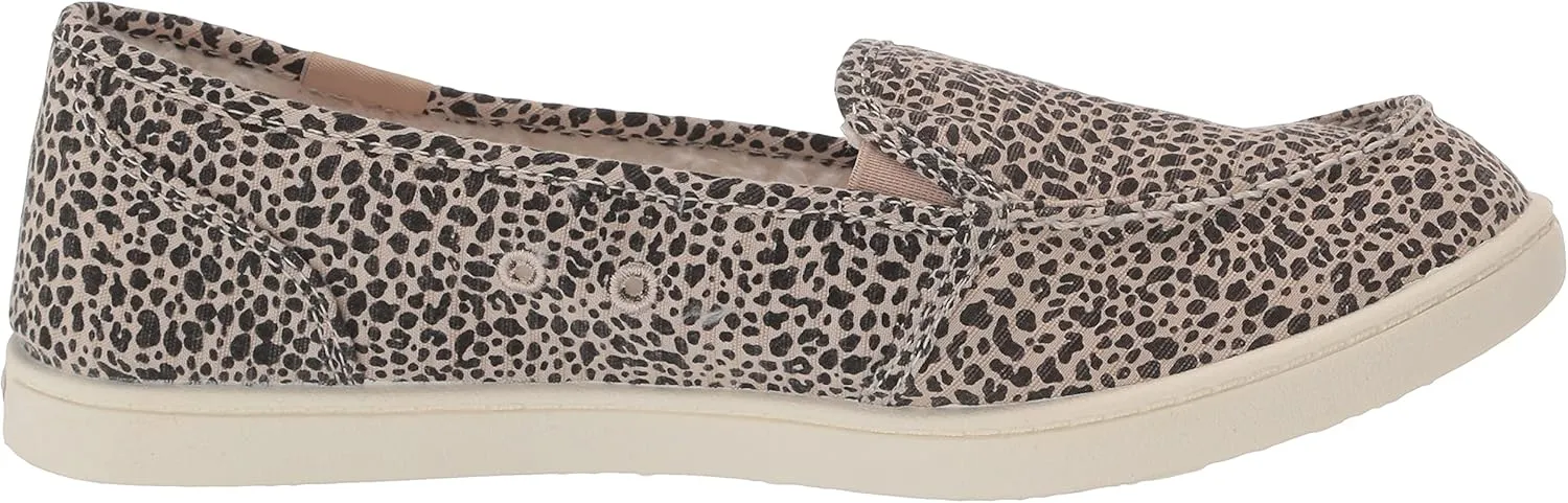 Roxy Women's Minnow Faux Fur Slip on Sneaker Shoe