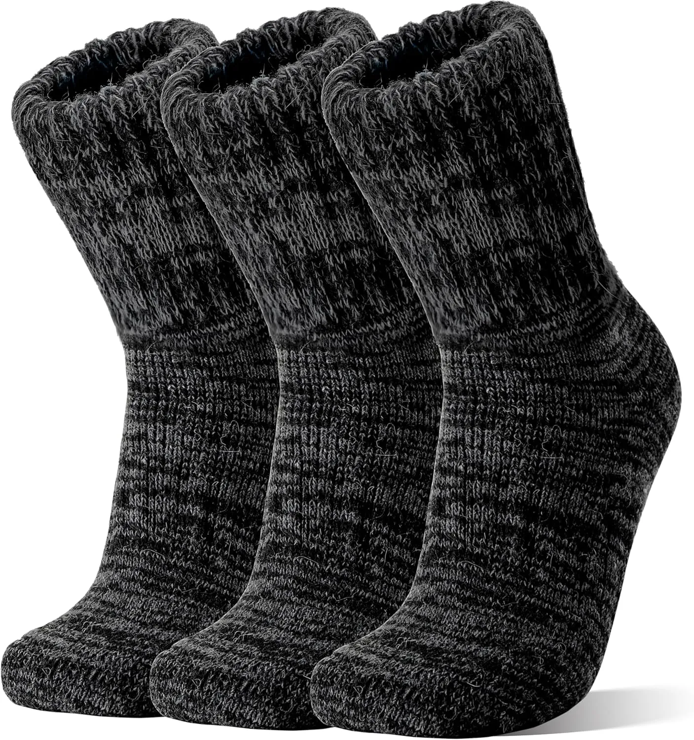 Sandsuced Merino Wool Boot Socks Thermal Warm Thick Winter Cozy Hiking Work Socks for Women Men 3 Pairs