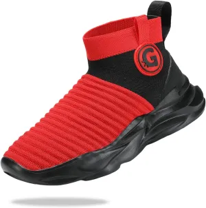 Santiro Boys Sneakers Girls Slip on Shoes Fashion High Top Athletic Shoe