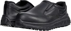 Shoes for Crews Bridgetown, Men's, Women's, Unisex Aluminum Toe (at) Slip On Work Shoes, Slip Resistant, Black, Size 8.5