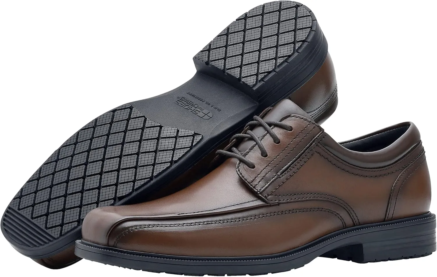 Shoes for Crews Dress Shoes for Men, Men’s Oxfords, Zapatos De Vestir para Hombre, Slip Resistant, Brown or Black